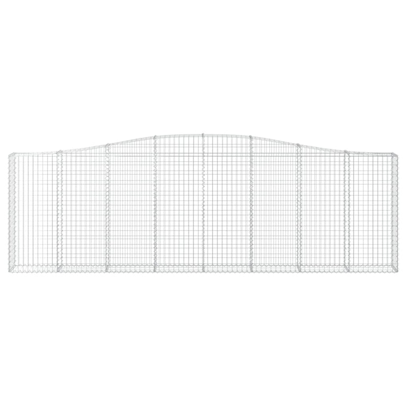vidaXL 5 db íves horganyzott vas gabion kosár 400x30x120/140 cm
