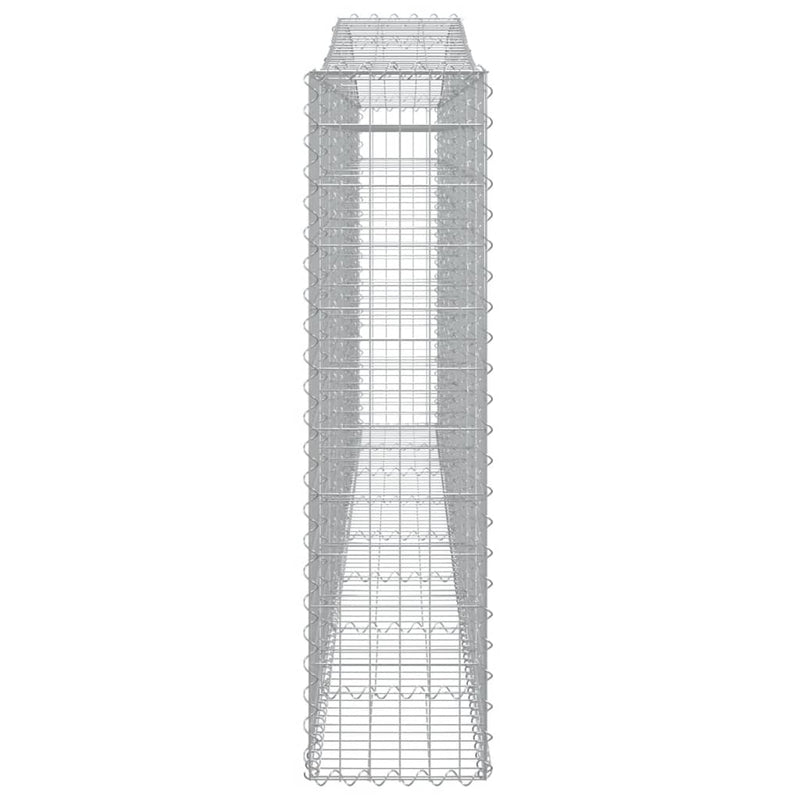 vidaXL 5 db íves horganyzott vas gabion kosár 400x30x120/140 cm