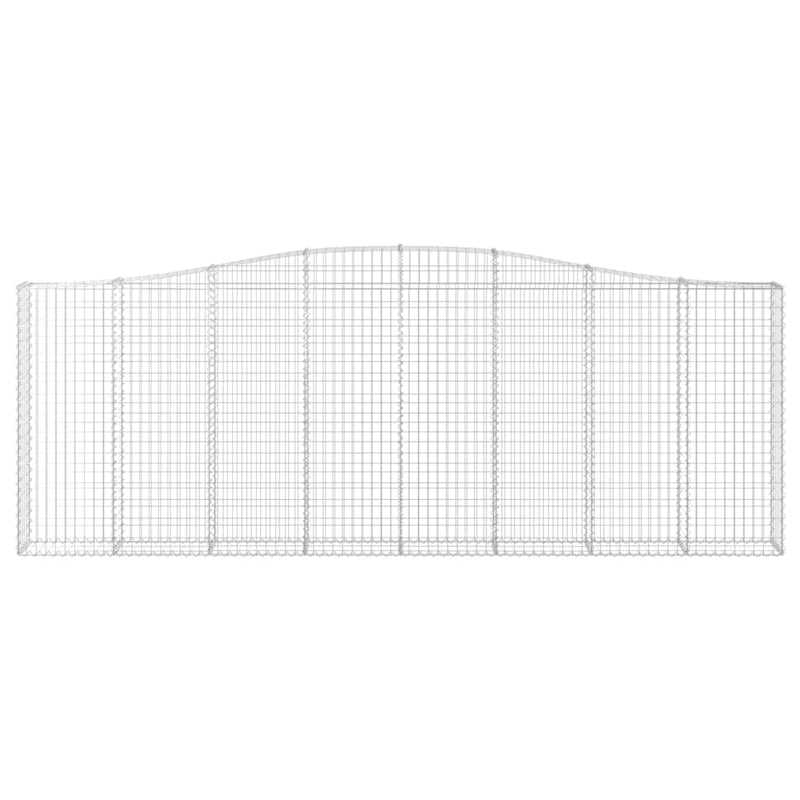 vidaXL 3 db íves horganyzott vas gabion kosár 400x30x140/160 cm