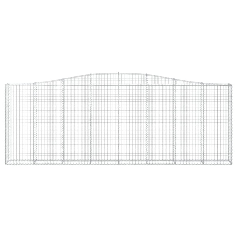 vidaXL 4 db íves horganyzott vas gabion kosár 400x30x140/160 cm