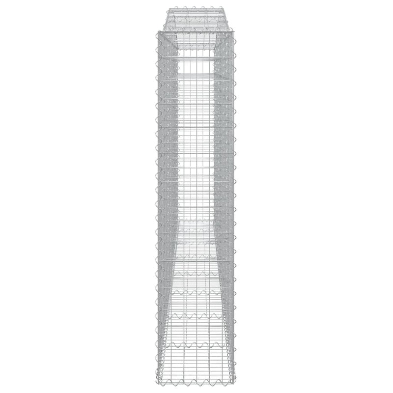 vidaXL 5 db íves horganyzott vas gabion kosár 400x30x140/160 cm