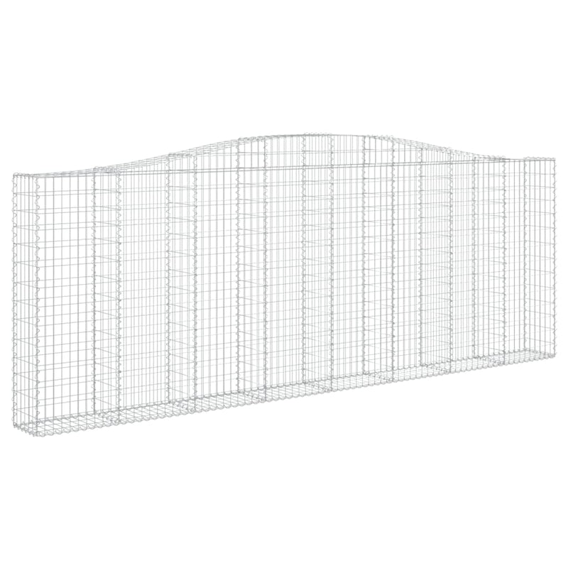 vidaXL 6 db íves horganyzott vas gabion kosár 400x30x140/160 cm
