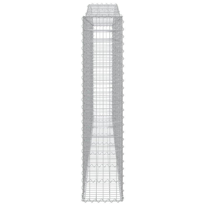 vidaXL 7 db íves horganyzott vas gabion kosár 400x30x140/160 cm