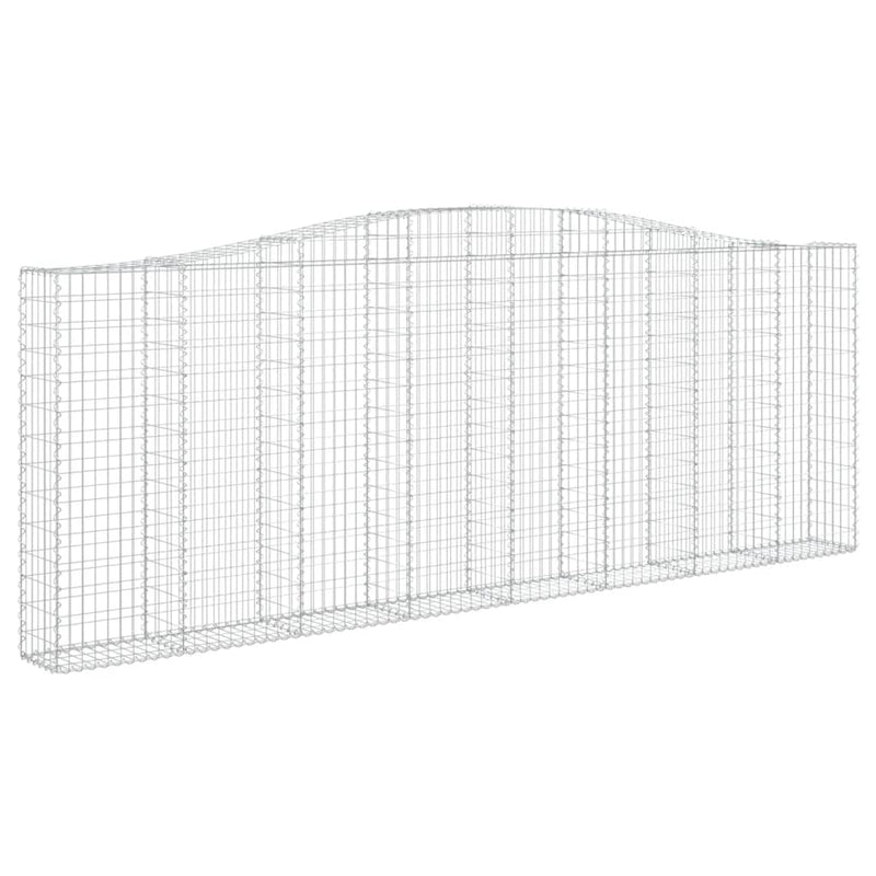 vidaXL 9 db íves horganyzott vas gabion kosár 400x30x140/160 cm