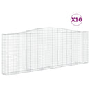vidaXL 10 db íves horganyzott vas gabion kosár 400x30x140/160 cm