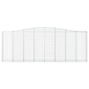 vidaXL 10 db íves horganyzott vas gabion kosár 400x30x140/160 cm