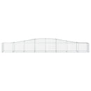 vidaXL 10 db íves horganyzott vas gabion kosár 400x50x40/60 cm