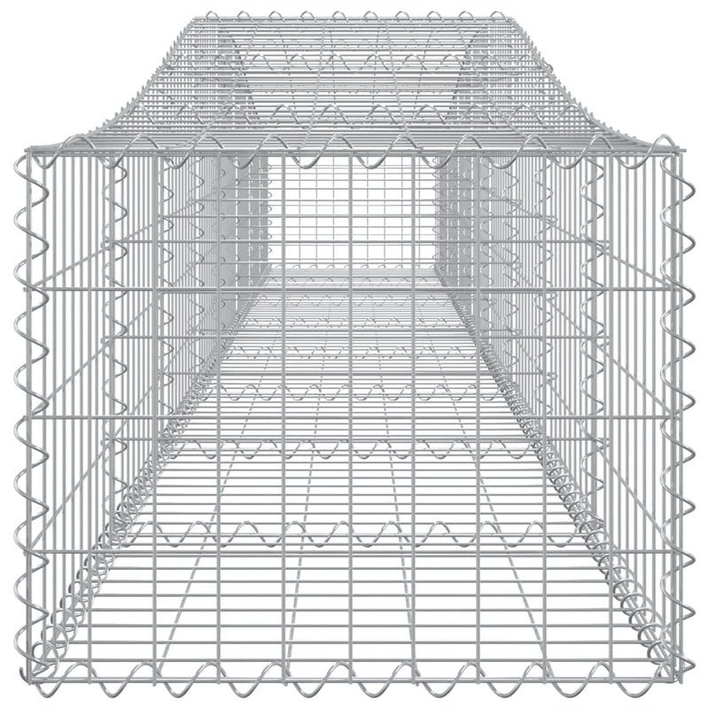 vidaXL 10 db íves horganyzott vas gabion kosár 400x50x40/60 cm