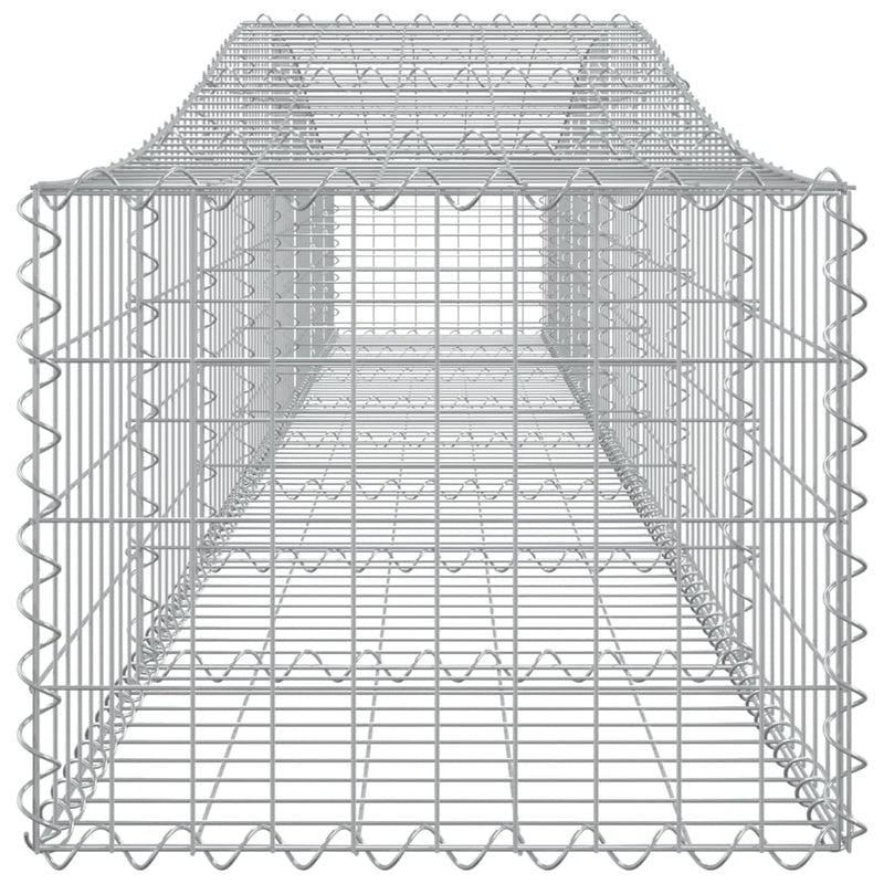 vidaXL 25 db íves horganyzott vas gabion kosár 400x50x40/60 cm