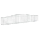 vidaXL 9 db íves horganyzott vas gabion kosár 400x50x60/80 cm