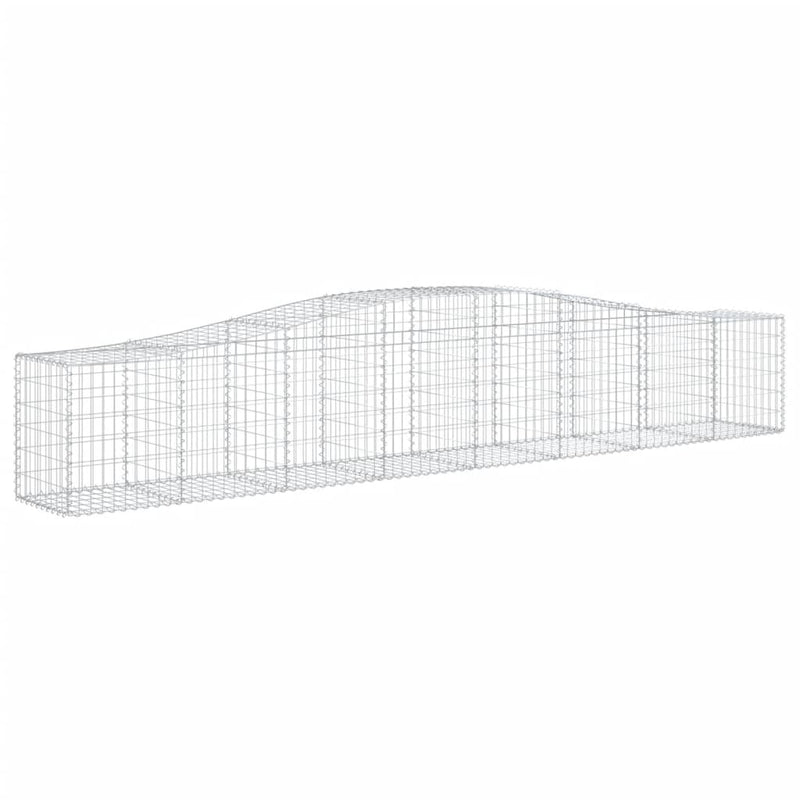 vidaXL 25 db íves horganyzott vas gabion kosár 400x50x60/80 cm