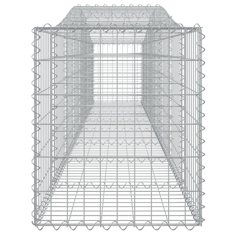 vidaXL 25 db íves horganyzott vas gabion kosár 400x50x60/80 cm