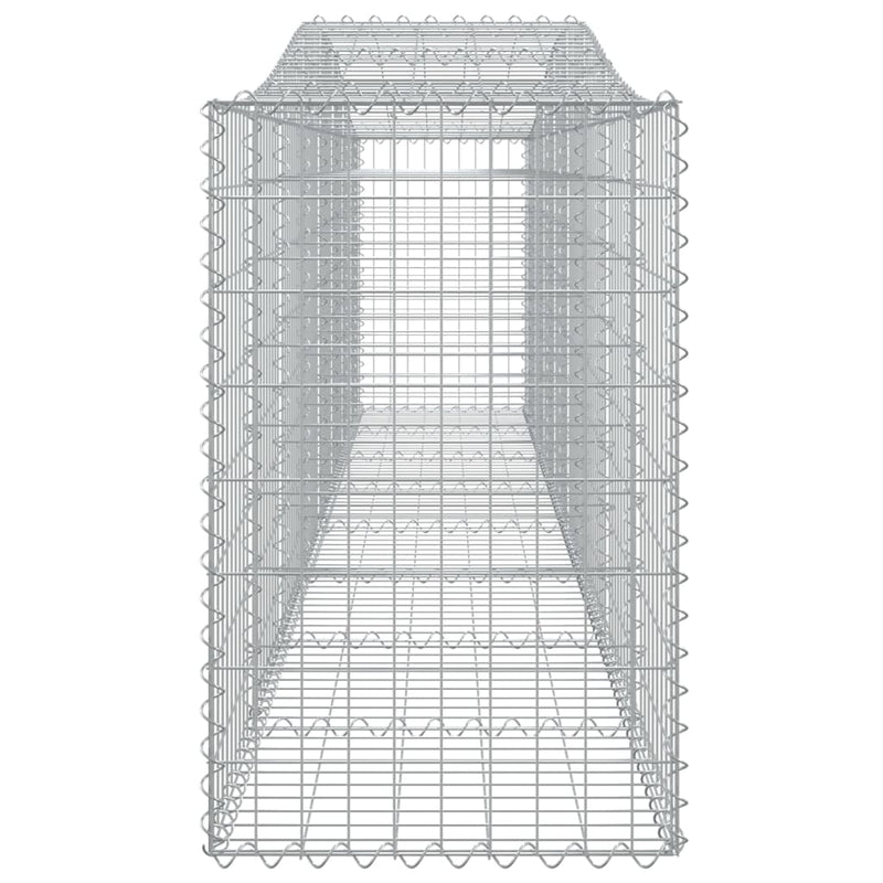 vidaXL 3 db íves horganyzott vas gabion kosár 400x50x80/100 cm