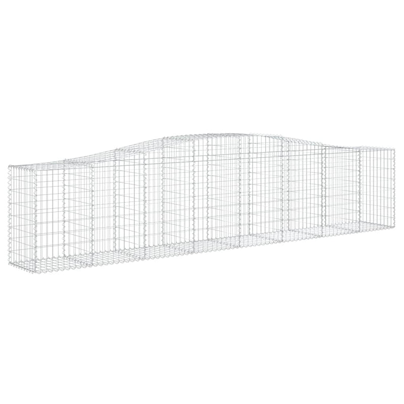 vidaXL 5 db íves horganyzott vas gabion kosár 400x50x80/100 cm
