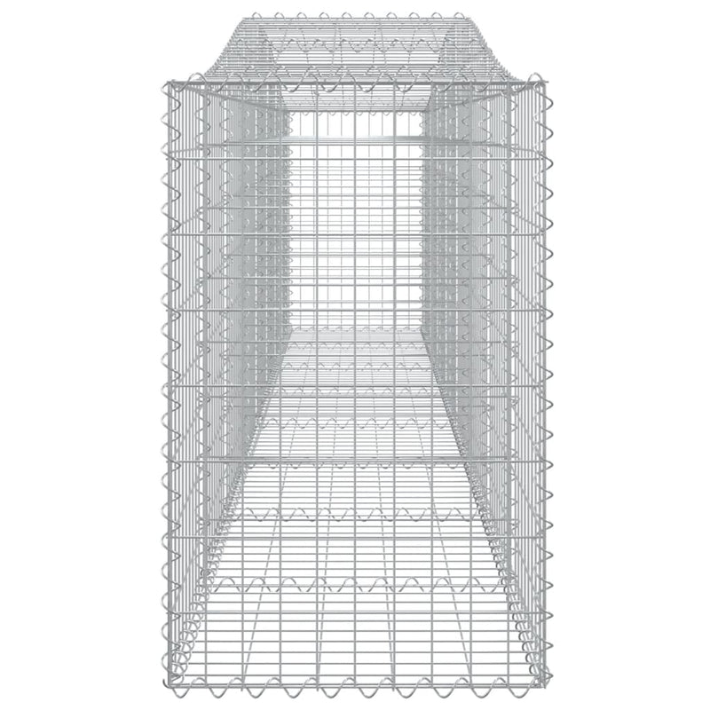 vidaXL 6 db íves horganyzott vas gabion kosár 400x50x80/100 cm