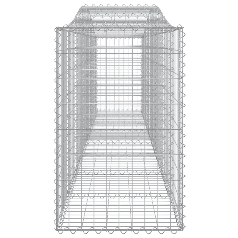 vidaXL 7 db íves horganyzott vas gabion kosár 400x50x80/100 cm