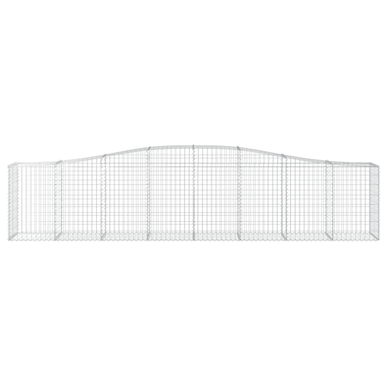 vidaXL 9 db íves horganyzott vas gabion kosár 400x50x80/100 cm