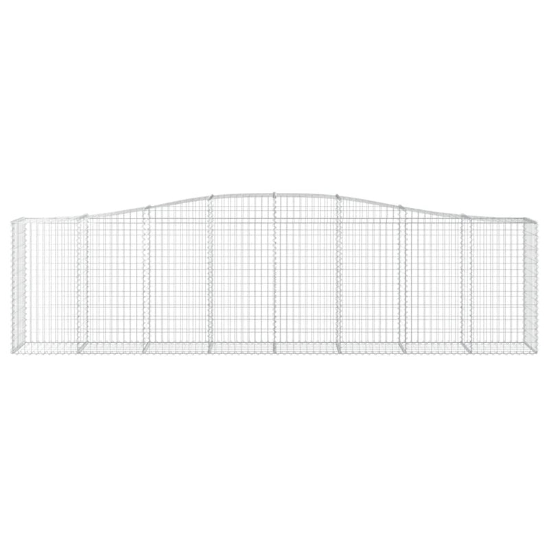 vidaXL 2 db íves horganyzott vas gabion kosár 400x50x100/120 cm