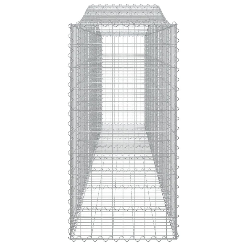 vidaXL 3 db íves horganyzott vas gabion kosár 400x50x100/120 cm