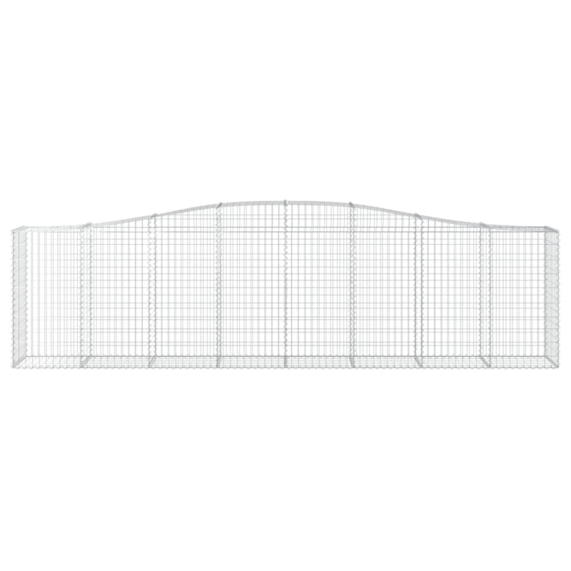 vidaXL 7 db íves horganyzott vas gabion kosár 400x50x100/120 cm