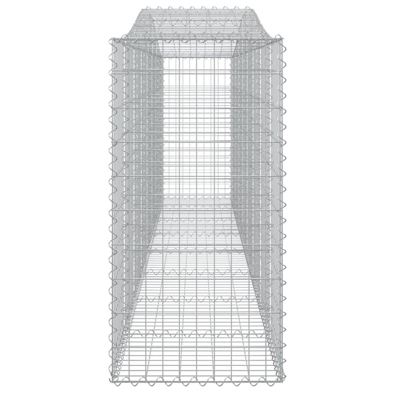 vidaXL 10 db íves horganyzott vas gabion kosár 400x50x100/120 cm