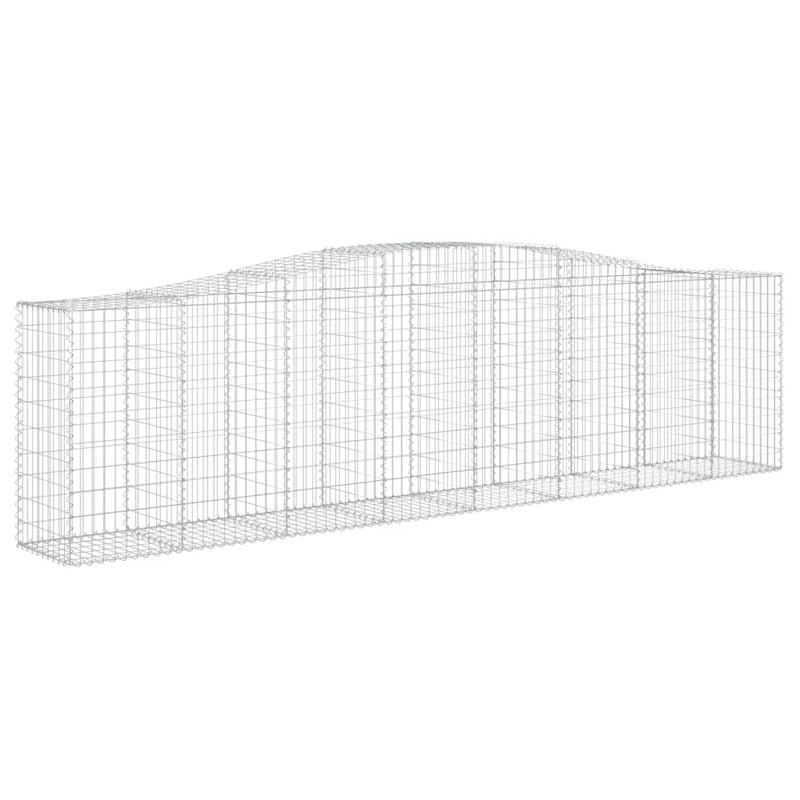 vidaXL 25 db íves horganyzott vas gabion kosár 400x50x100/120 cm