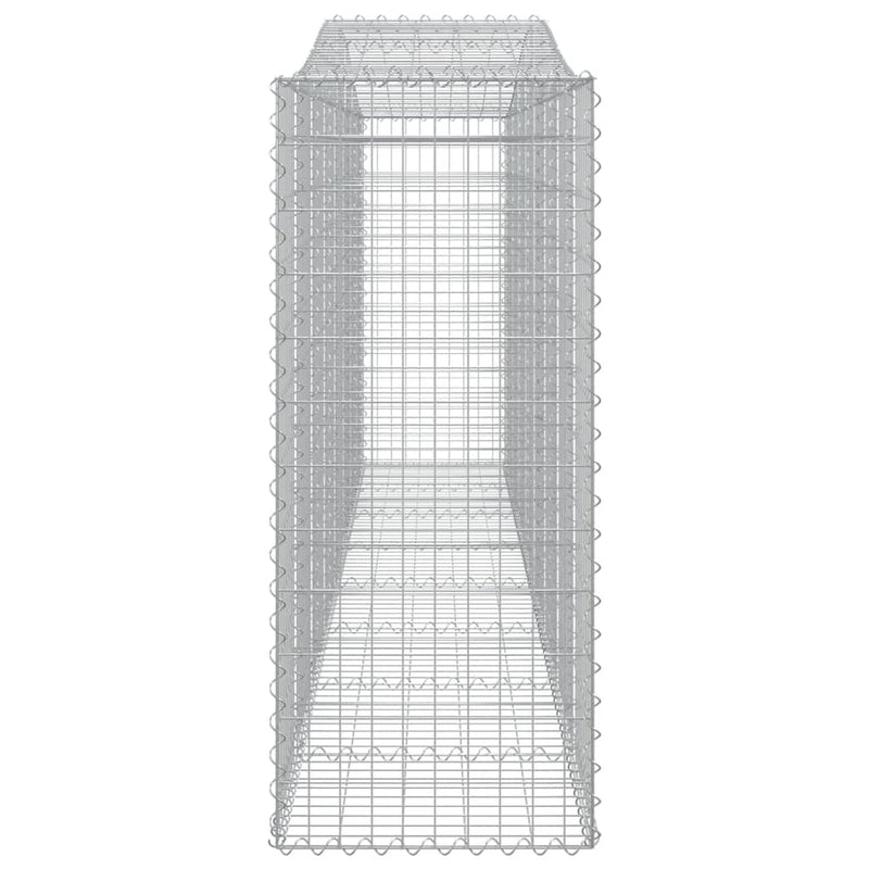 vidaXL 4 db íves horganyzott vas gabion kosár 400x50x120/140 cm