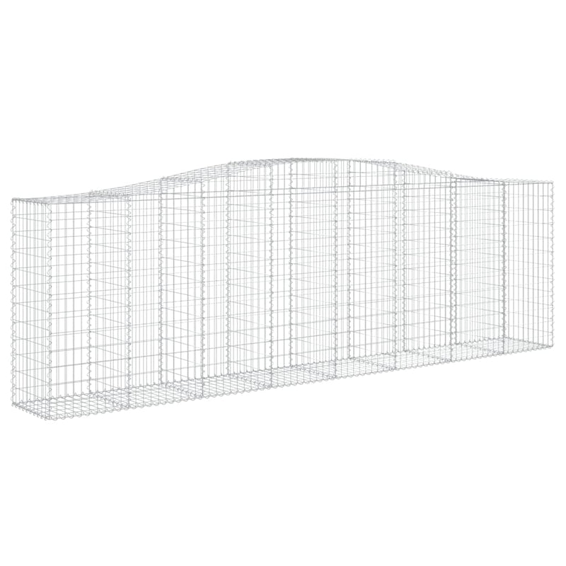 vidaXL 5 db íves horganyzott vas gabion kosár 400x50x120/140 cm