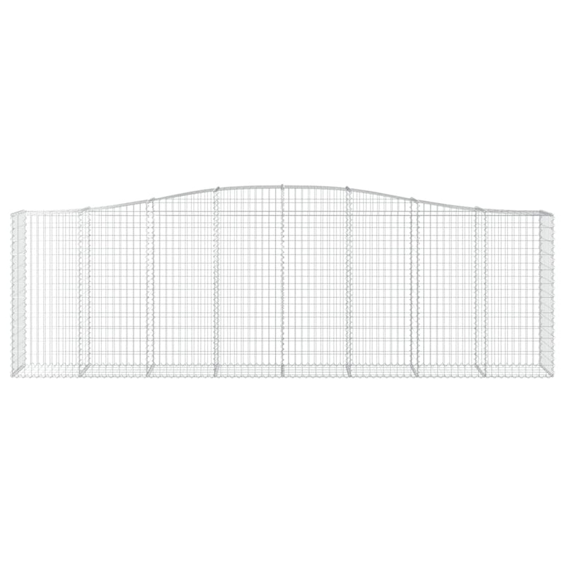 vidaXL 6 db íves horganyzott vas gabion kosár 400x50x120/140 cm