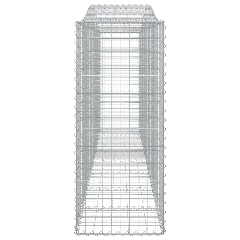 vidaXL 8 db íves horganyzott vas gabion kosár 400x50x120/140 cm