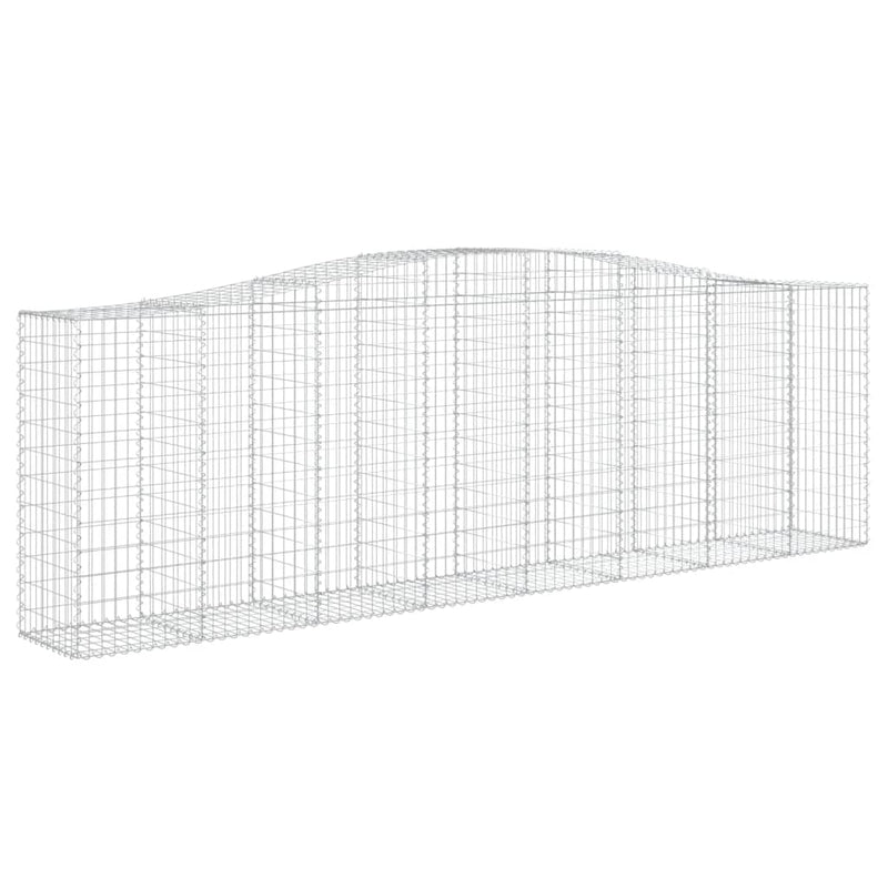 vidaXL 9 db íves horganyzott vas gabion kosár 400x50x120/140 cm