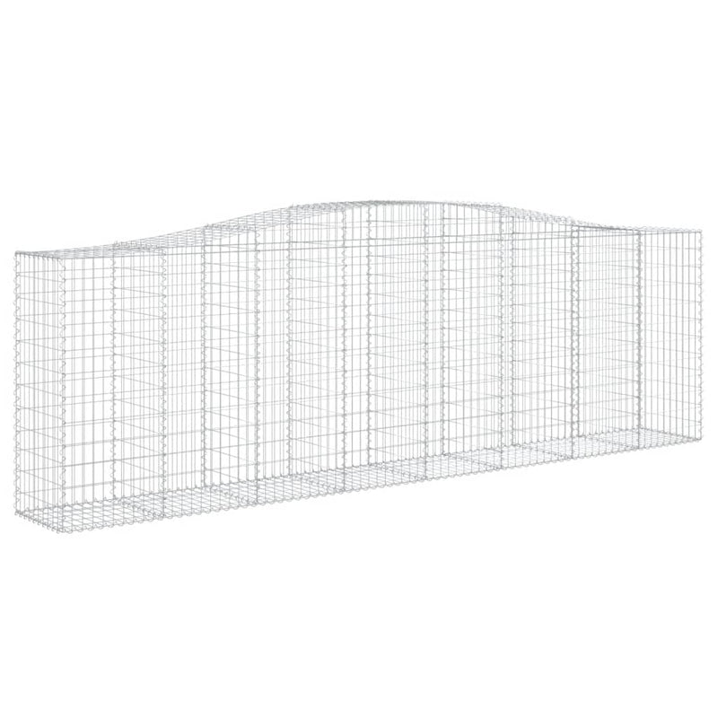 vidaXL 10 db íves horganyzott vas gabion kosár 400x50x120/140 cm