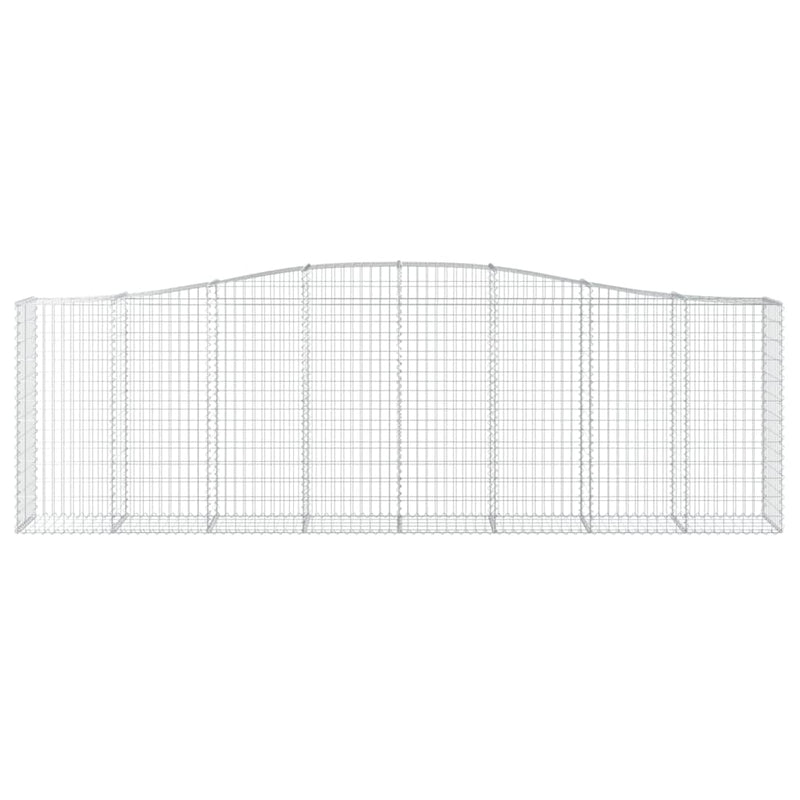 vidaXL 10 db íves horganyzott vas gabion kosár 400x50x120/140 cm