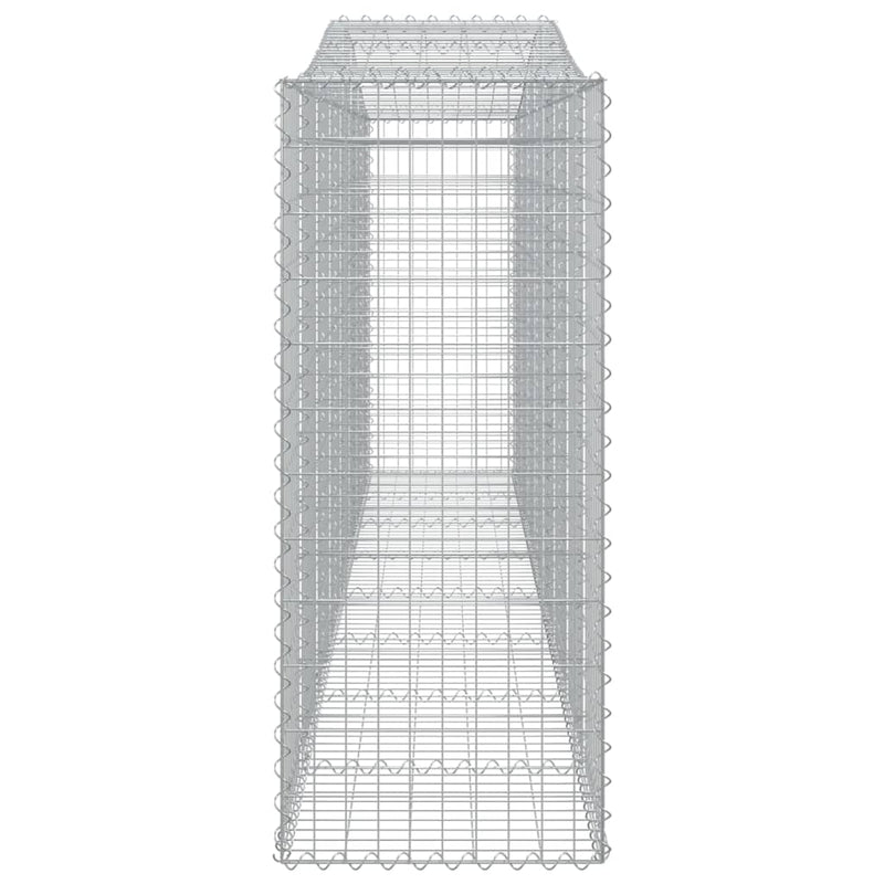 vidaXL 10 db íves horganyzott vas gabion kosár 400x50x120/140 cm