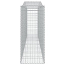 vidaXL 15 db íves horganyzott vas gabion kosár 400x50x120/140 cm