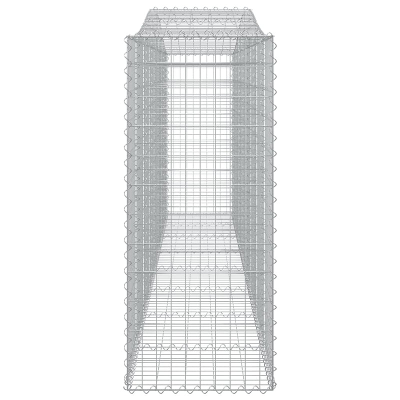 vidaXL 15 db íves horganyzott vas gabion kosár 400x50x120/140 cm