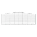 vidaXL 25 db íves horganyzott vas gabion kosár 400x50x120/140 cm
