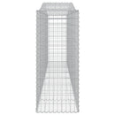 vidaXL 25 db íves horganyzott vas gabion kosár 400x50x120/140 cm