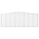 vidaXL 2 db íves horganyzott vas gabion kosár 400x50x140/160 cm