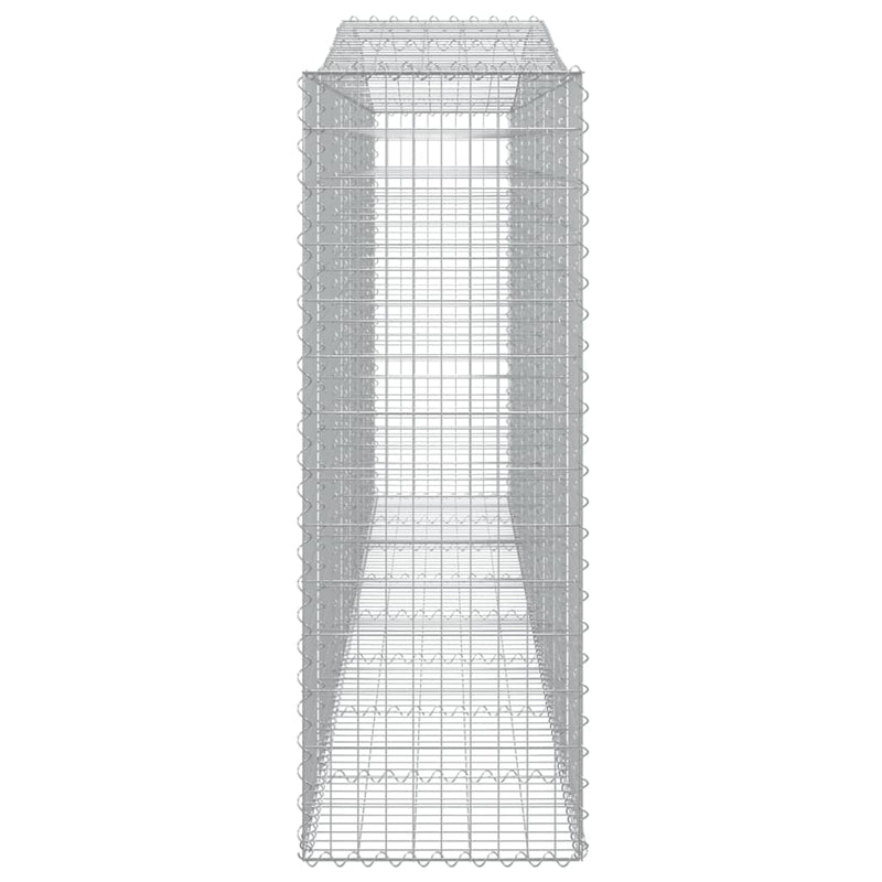 vidaXL 2 db íves horganyzott vas gabion kosár 400x50x140/160 cm