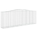 vidaXL 3 db íves horganyzott vas gabion kosár 400x50x140/160 cm