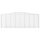 vidaXL 3 db íves horganyzott vas gabion kosár 400x50x140/160 cm