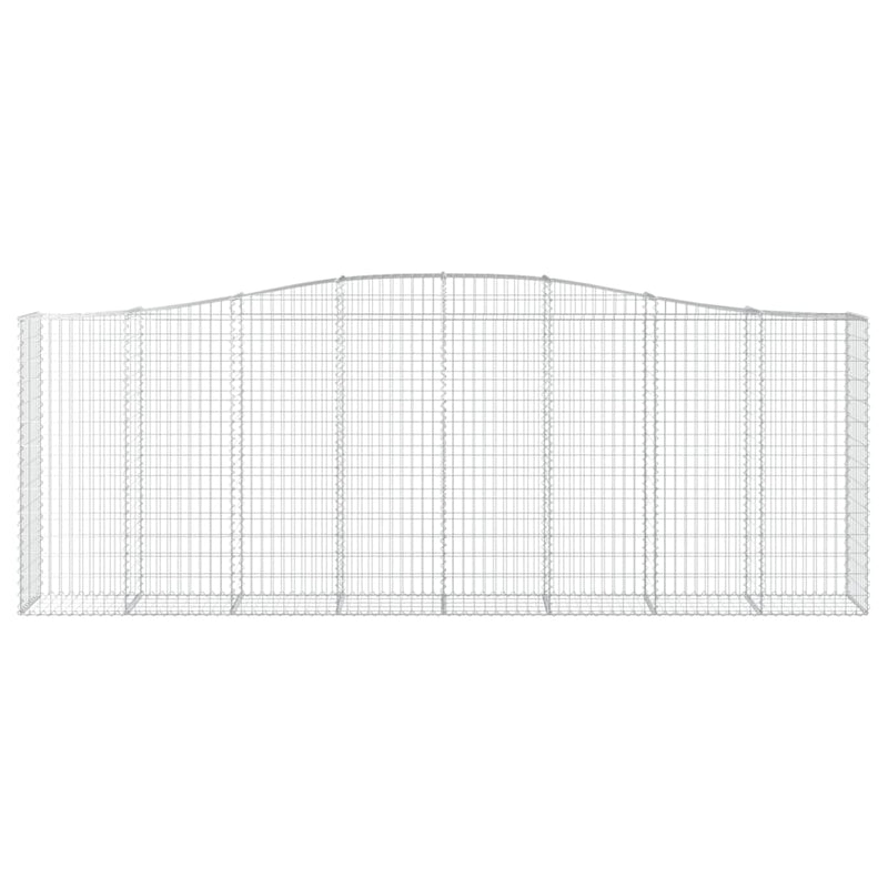 vidaXL 3 db íves horganyzott vas gabion kosár 400x50x140/160 cm