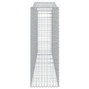 vidaXL 3 db íves horganyzott vas gabion kosár 400x50x140/160 cm