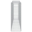 vidaXL 4 db íves horganyzott vas gabion kosár 400x50x140/160 cm