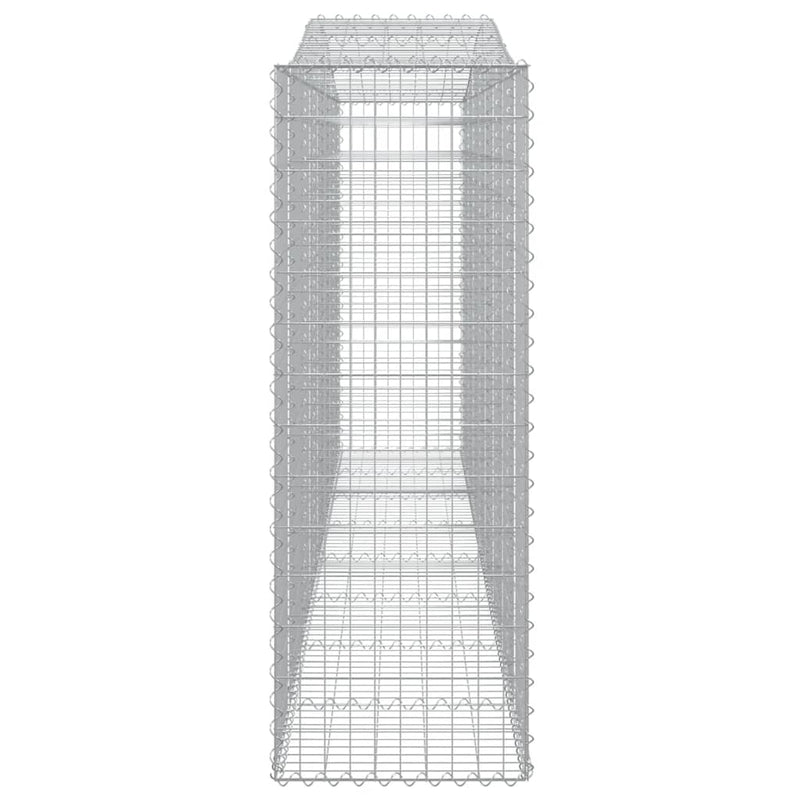 vidaXL 5 db íves horganyzott vas gabion kosár 400x50x140/160 cm