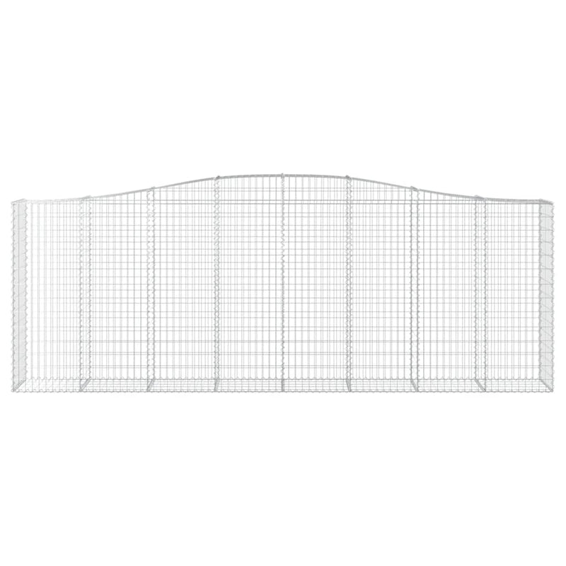 vidaXL 7 db íves horganyzott vas gabion kosár 400x50x140/160 cm