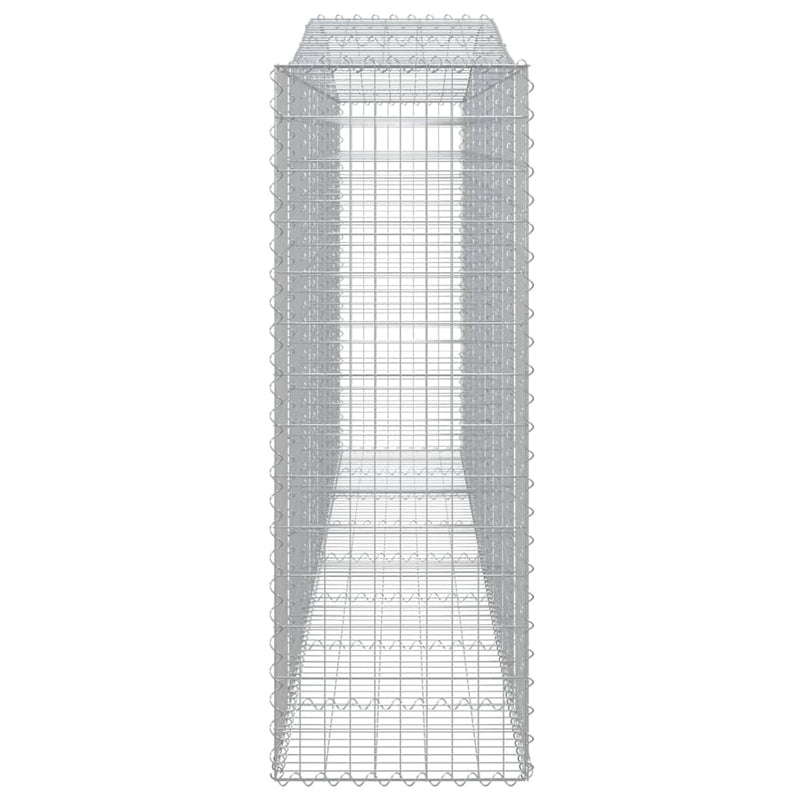 vidaXL 7 db íves horganyzott vas gabion kosár 400x50x140/160 cm