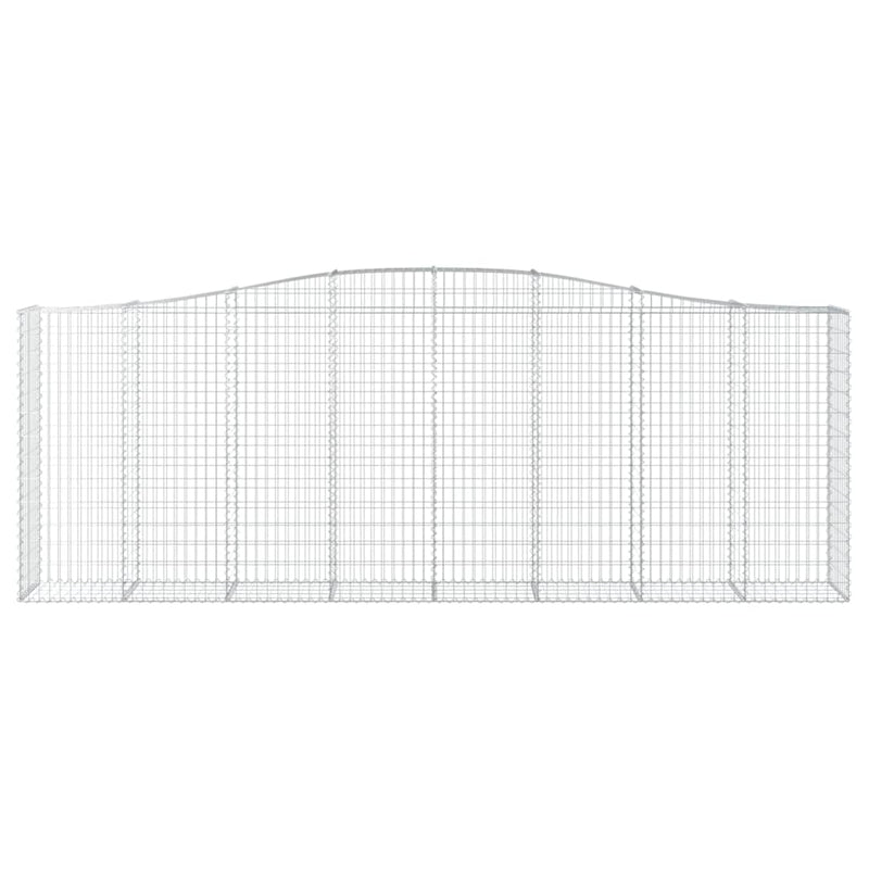 vidaXL 8 db íves horganyzott vas gabion kosár 400x50x140/160 cm
