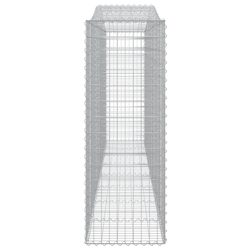 vidaXL 9 db íves horganyzott vas gabion kosár 400x50x140/160 cm
